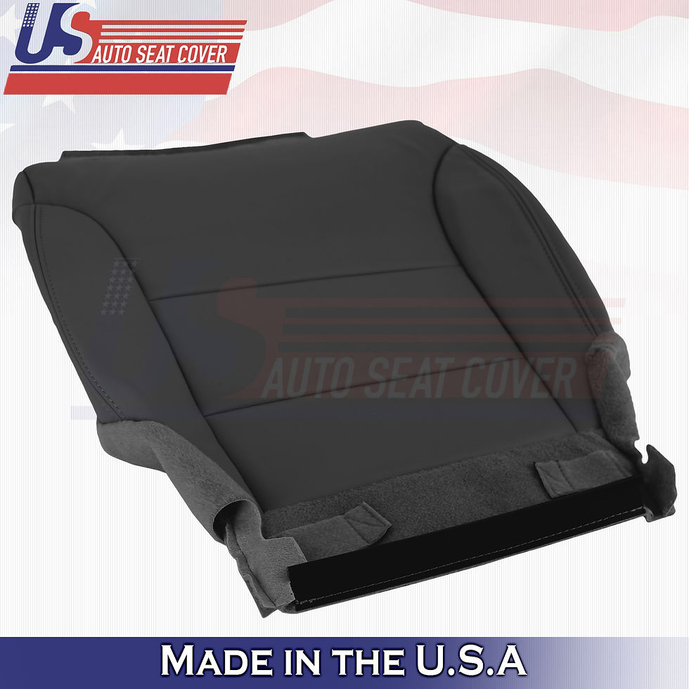 Thumbnail: 2012-2016 Honda CR-V Driver Top/Bottom Leather seat Covers Black