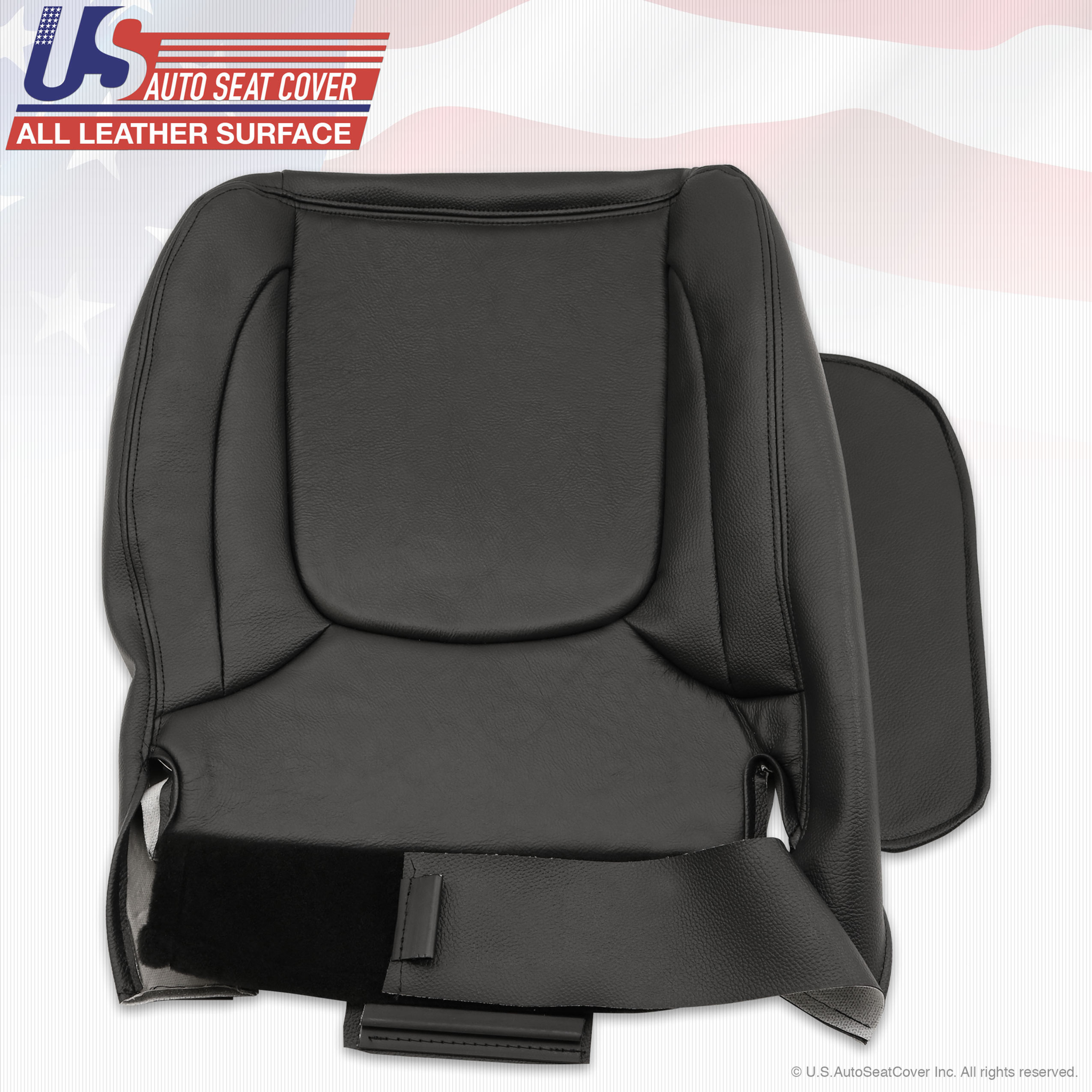 2003-2005 Dodge Ram 1500 Passenger Bottom Leather seat cover in Black