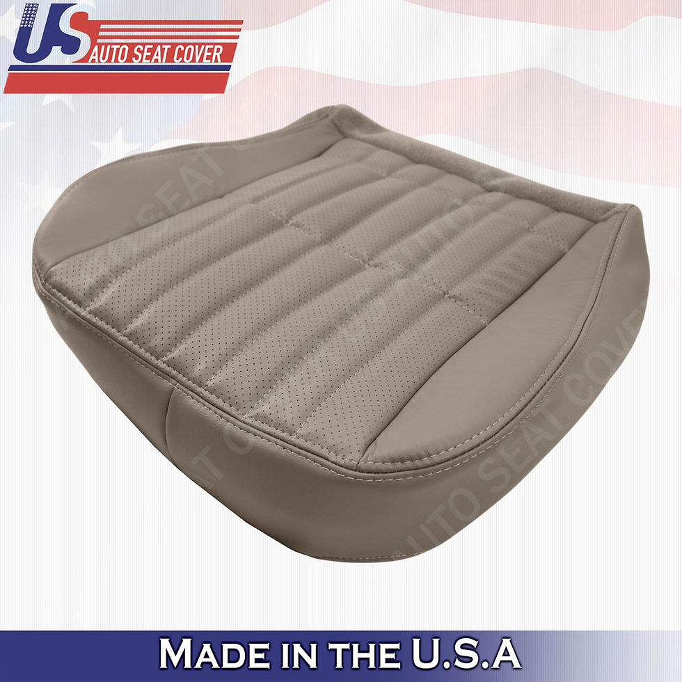 Thumbnail: 1997 - 2002 Chevy Camaro SS DRIVER Bottom Perforated Leather Seat Cover Tan