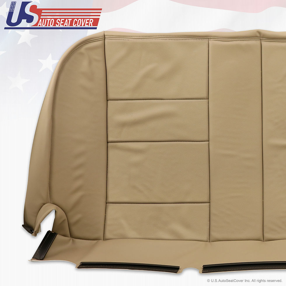 Thumbnail: 2002 -2007 Ford F250 Super duty Lariat Rear Bottom Leather Bench Seat Cover TAN