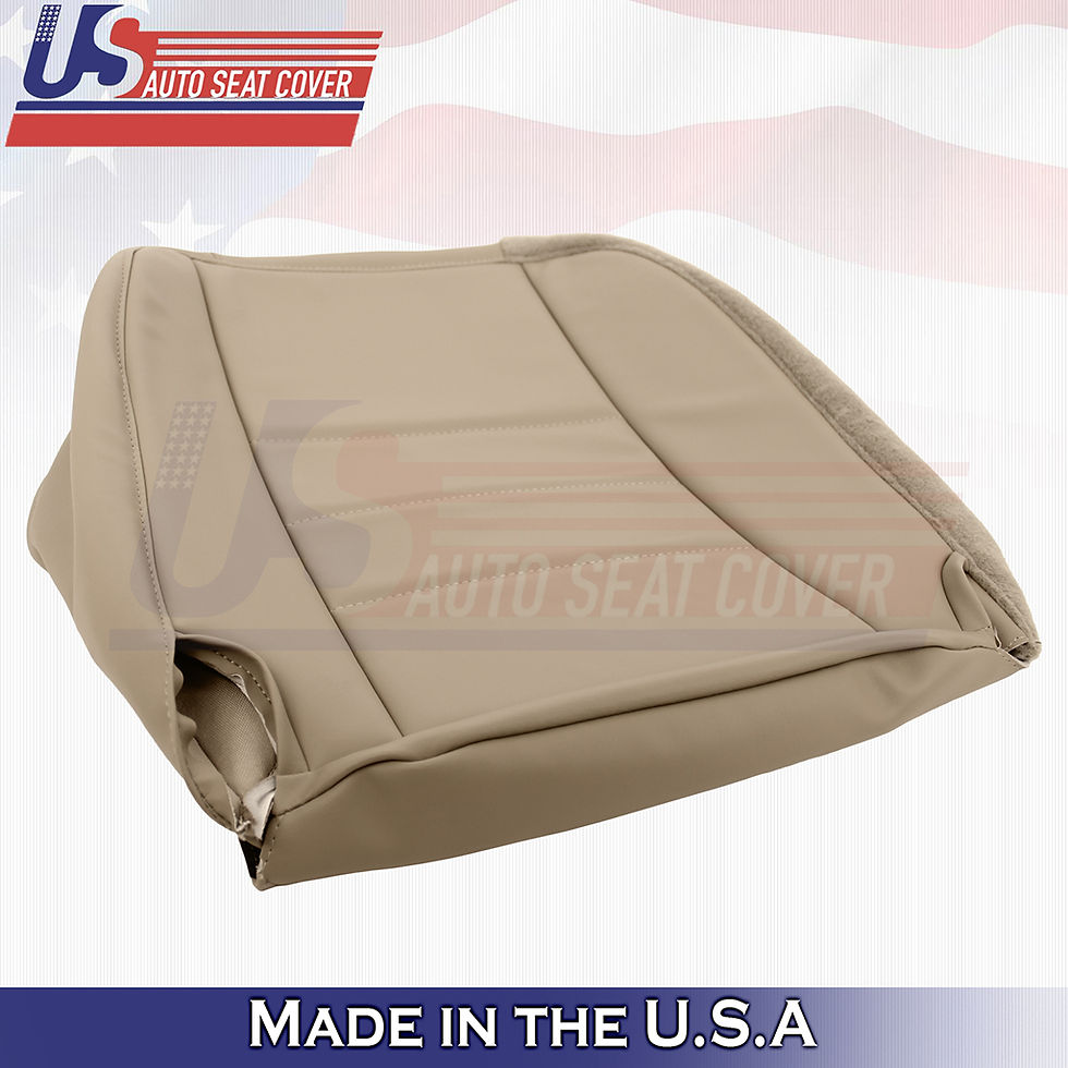 Thumbnail: 1997-2006 Jeep Wrangler Driver/Passenger Bottom Leather seat Covers Tan