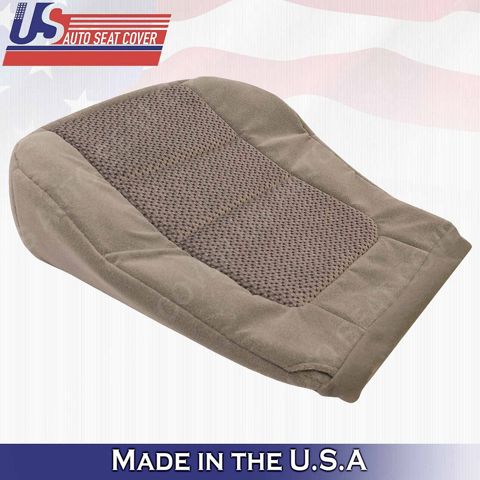 Thumbnail: 2001 Ford F-250 XLT Crew-Cab PASSENGER Bottom Cloth Seat Cover Tan
