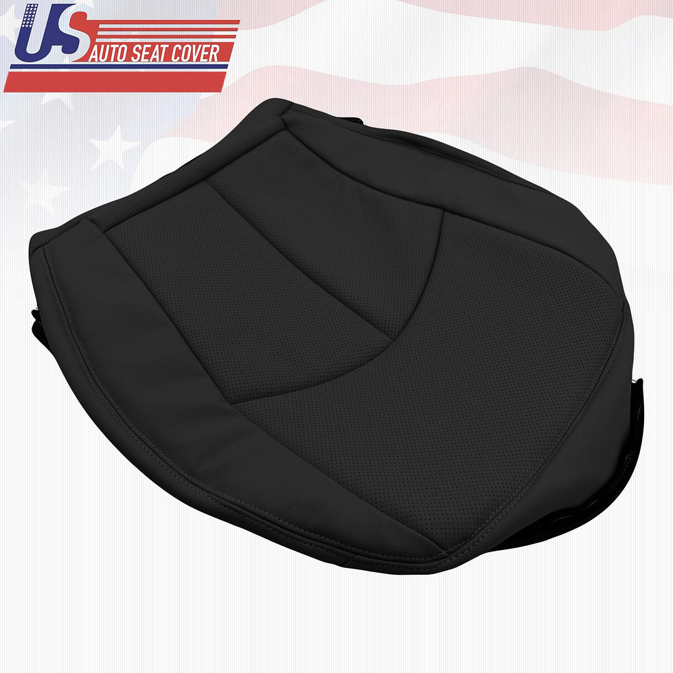 Thumbnail: For 2003- 2009 Mercedes E350 Driver Bottom Perforated Seat Cover Black