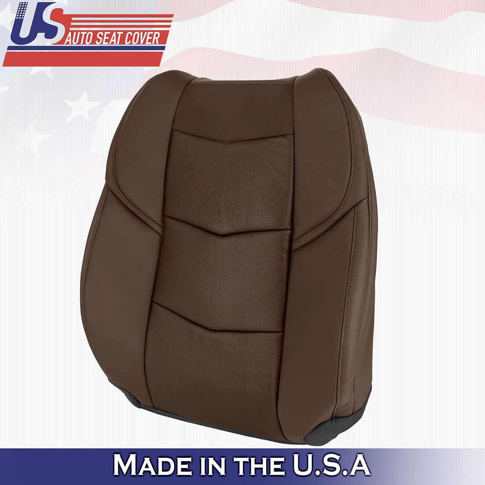 Thumbnail: 2015-2020 Cadillac Escalade Driver Top Leather Cover Kona Brown Perforated