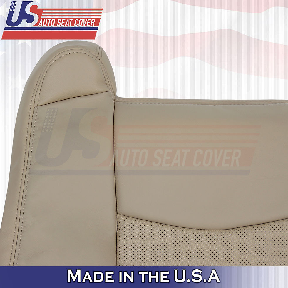 Thumbnail: 2004-2009 Cadillac SRX Driver Passenger Top Leather Seat Cover Tan