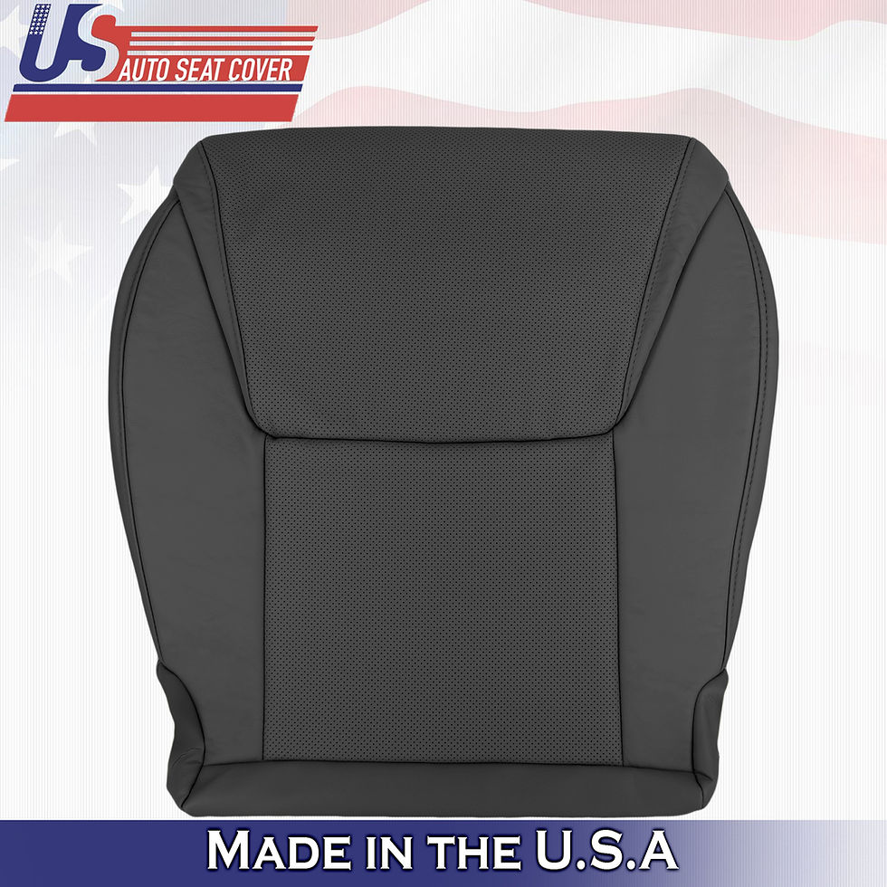 Thumbnail: 2008-2015 Lexus LX570 Driver Bottom Leather Seat Cover Black Perforated