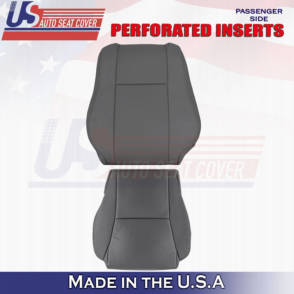 2004-2008 Toyota Camry Solara Passenger Top/Bottom Leather seat covers Gray