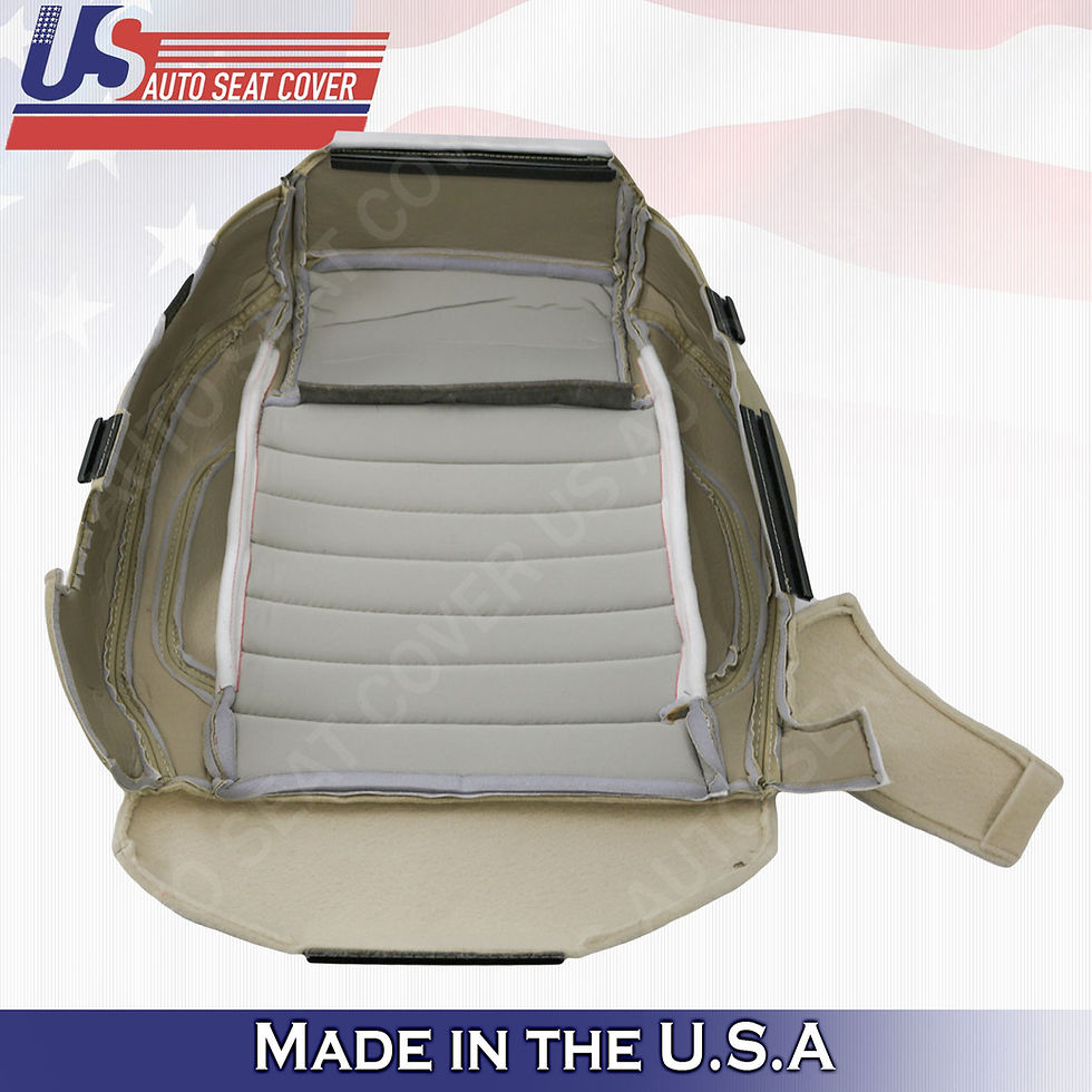 Thumbnail: 2010 to 2014 Ford Mustang GT Driver Bottom Perforated Leather Seat Cover Tan