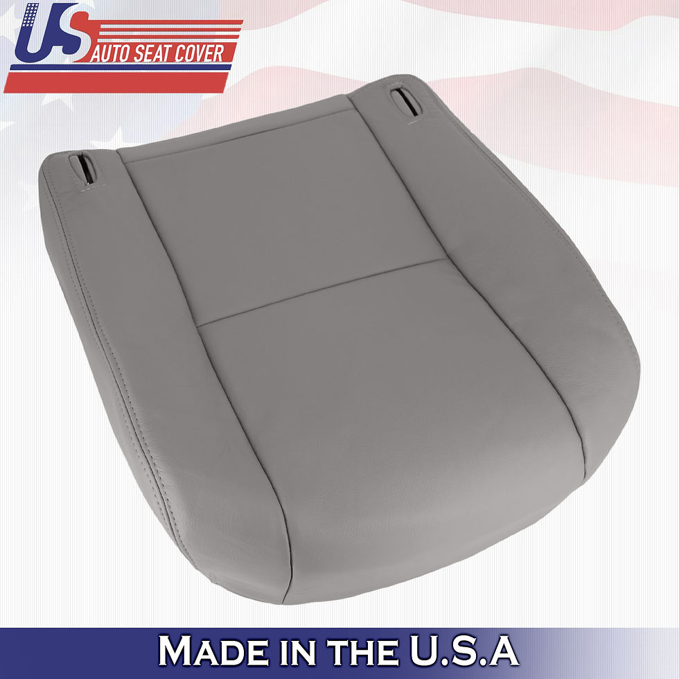Thumbnail: 1998-2003 Toyota Sienna Driver/Passenger Bottom Leather Seat Covers Gray