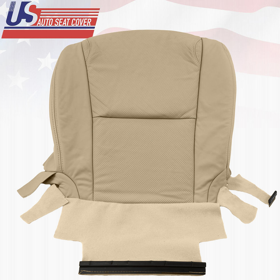 Thumbnail: Fits 2006 Lexus GS300 DRIVER PASSENGER Bottom PERFORATED LEATHER Seat Cover TAN