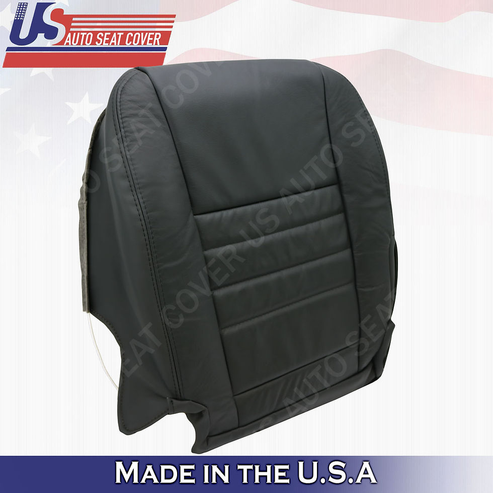 Thumbnail: 2011 - 2018 Dodge Charger Driver Bottom Leather Seat Cover black