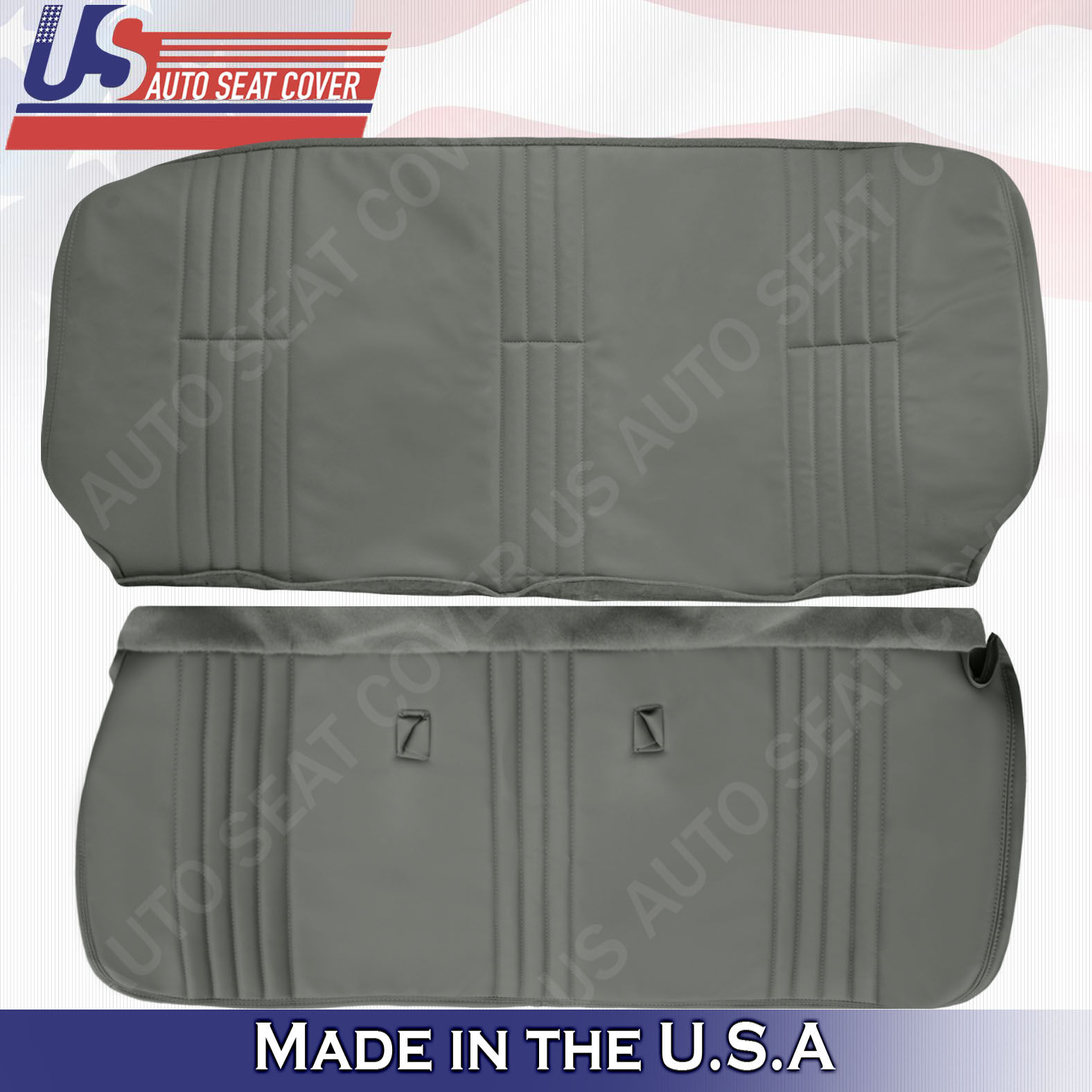 1995-2000 Chevy Silverado Cheyenne W/T Top Bottom Bench Vinyl Seat Cover Gray