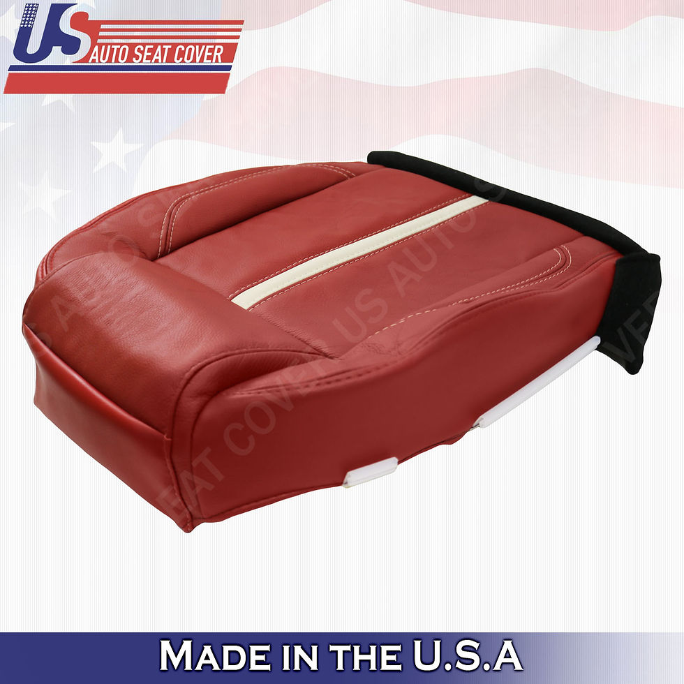 Thumbnail: 2010-2014 Ford Mustang Gt Driver Bottom Leather Seat cover Brick Red