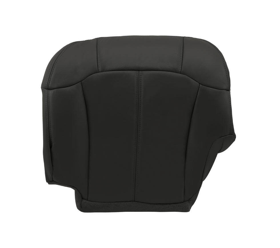 Thumbnail: 2000 2001 2002 Chevy 1500 2500 3500 Driver Bottom Leather-Seat Cover graphite