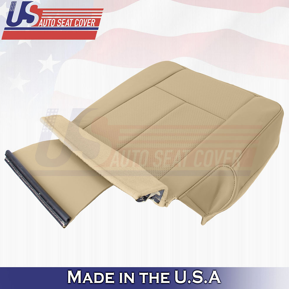 Thumbnail: 2007 - 2014 Ford Expedition 2nd Row Driver Bottom Leather w/Vinyl Perf Cover Tan