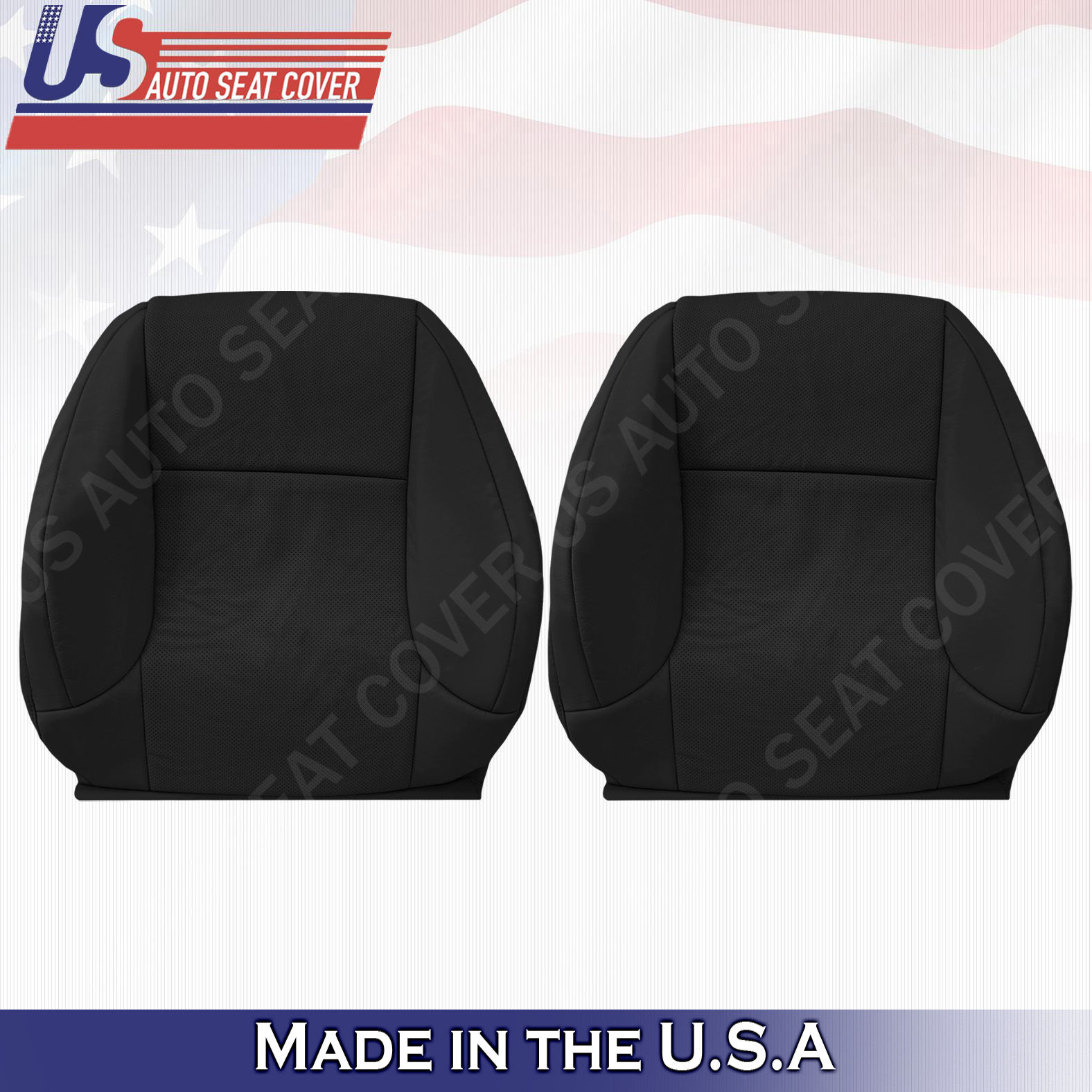 For 2010-2017 Lexus GX460 Driver/Passenger Top Perforated Leather Cover Black