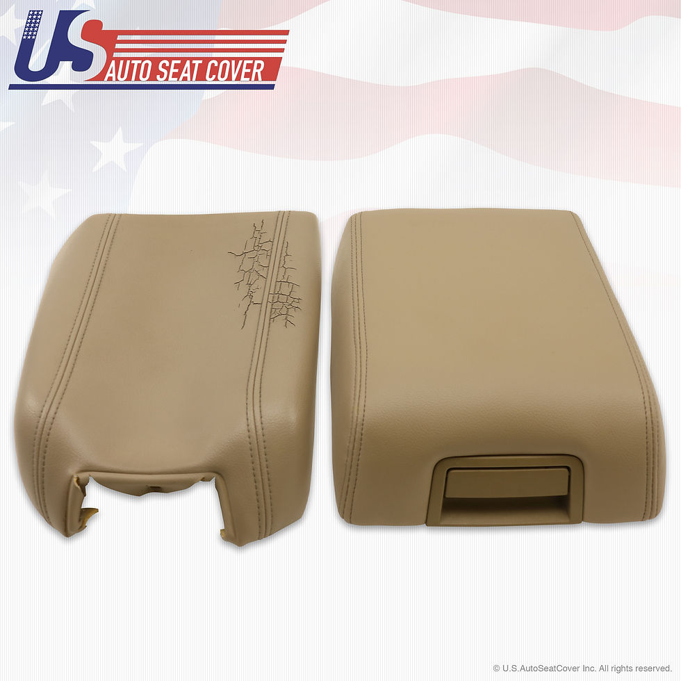 Thumbnail: 2004 2005 2006 2007 2008 F150 Lariat Armrest Console Synthetic DIY Lid Cover Tan