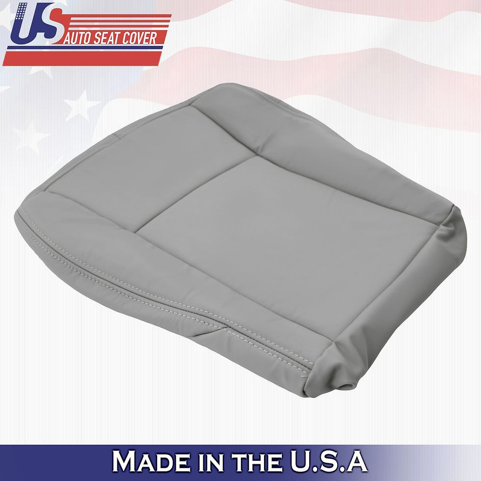 Thumbnail: 2004 2005 Cadillac CTS Front DRIVER Side Bottom Leather Seat Cover In "Gray"