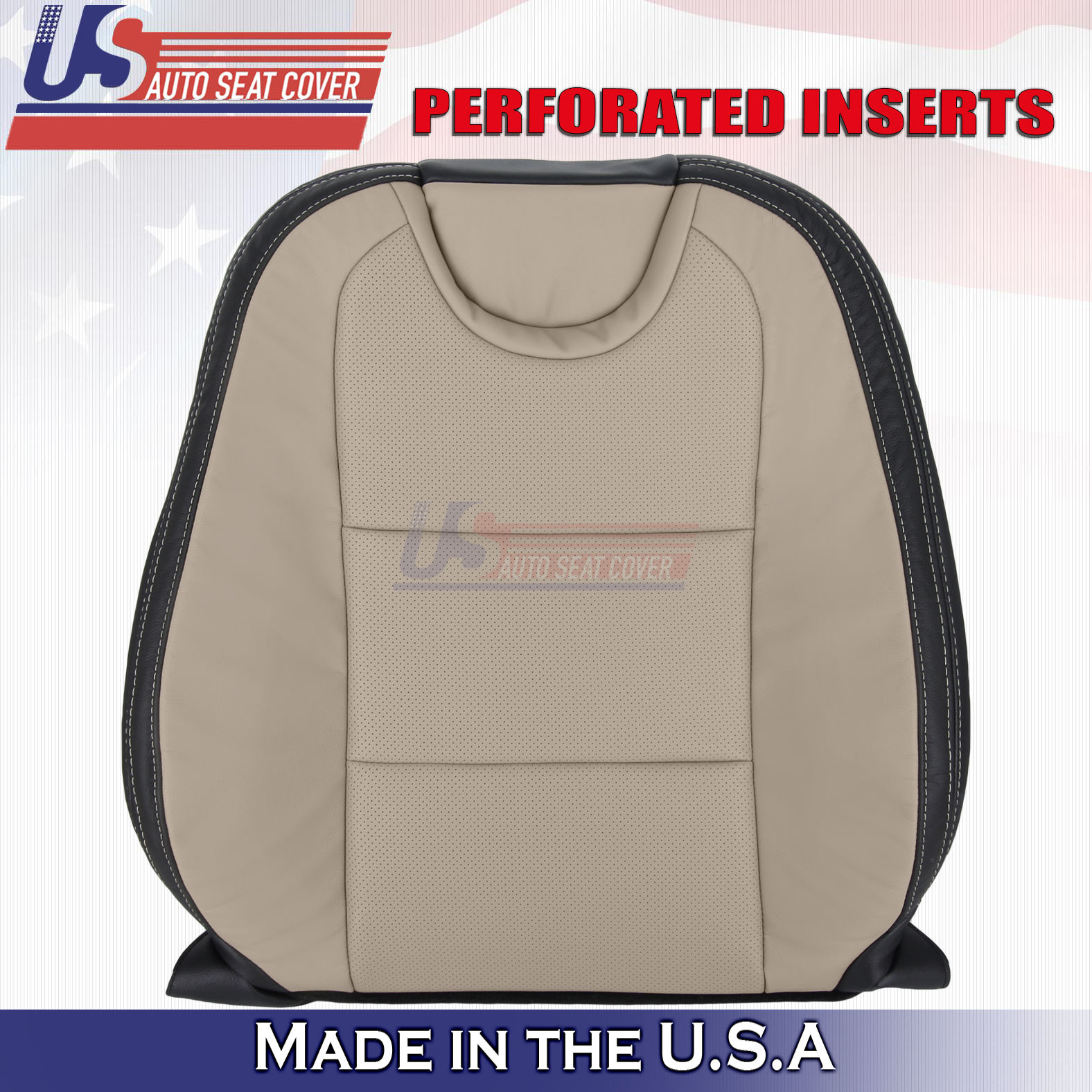 2010-2012 Chevy Camaro Driver Top Leather seat cover Tan