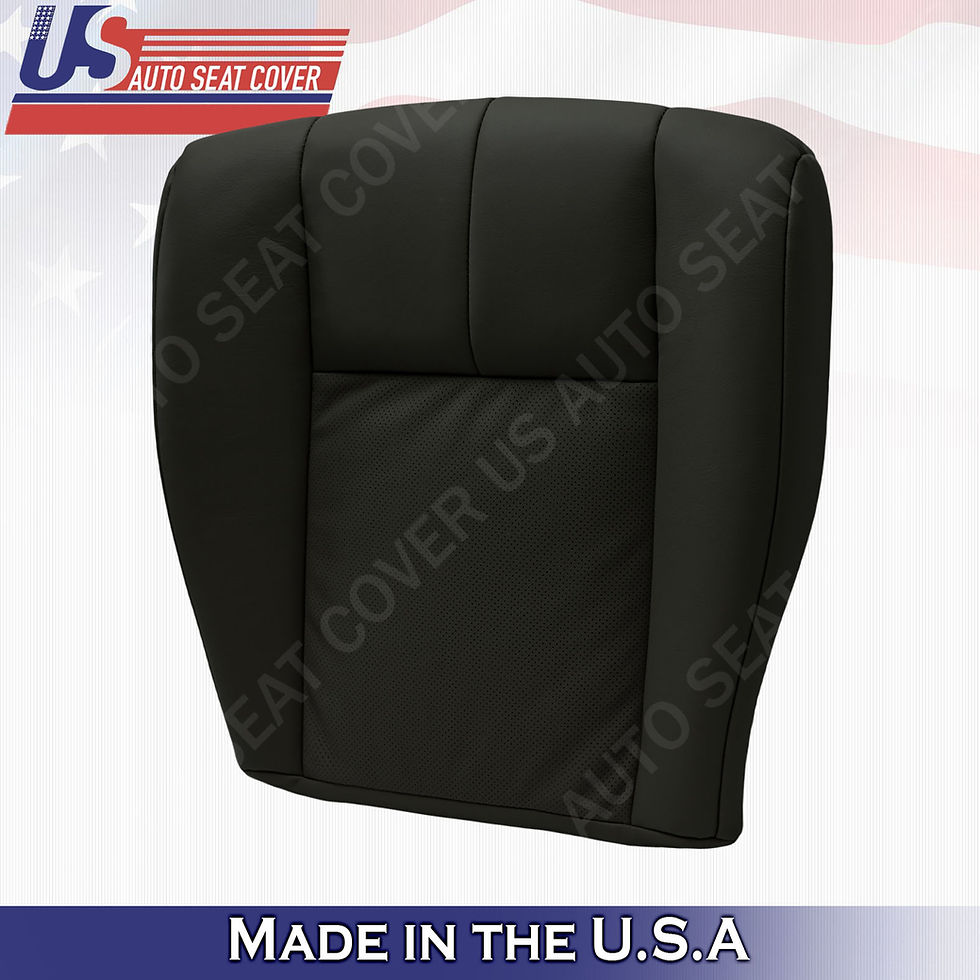 Thumbnail: 2005-2011 Cadillac STS Passenger Bottoms Perforated Seat Cover Black