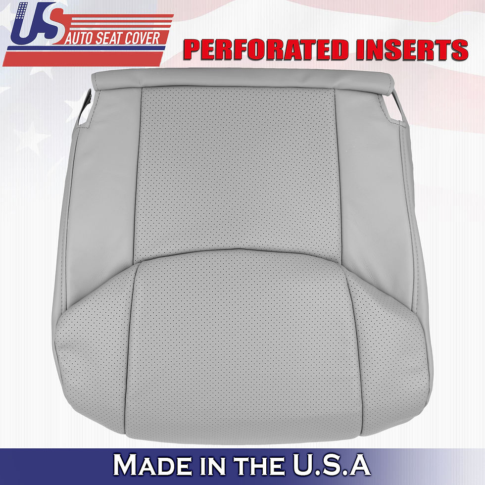 Thumbnail: 2005 -2012 Fits Toyota Avalon DRIVER Bottom Leather Cover Lt Gray Perforated