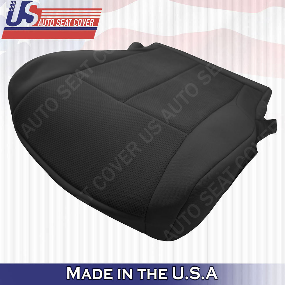 Thumbnail: For 2007-2012 Nissan Altima Driver bottom cloth seat cover Black