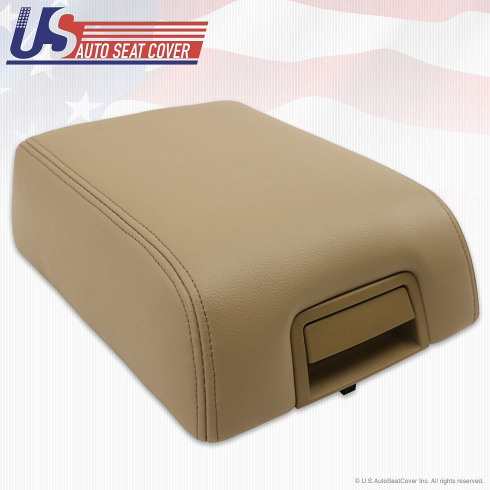 Thumbnail: 2004 2005 2006 2007 2008 F150 Lariat Armrest Console Synthetic DIY Lid Cover Tan
