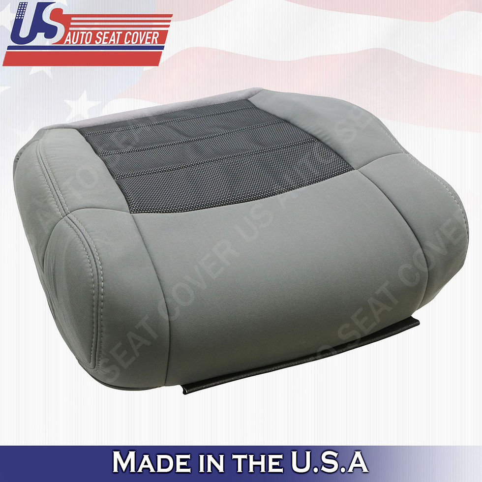 Thumbnail: 2007 2008 2009 2010 Jeep Wrangler Driver Bottom Cloth Seat Cover Med. Slate Gray