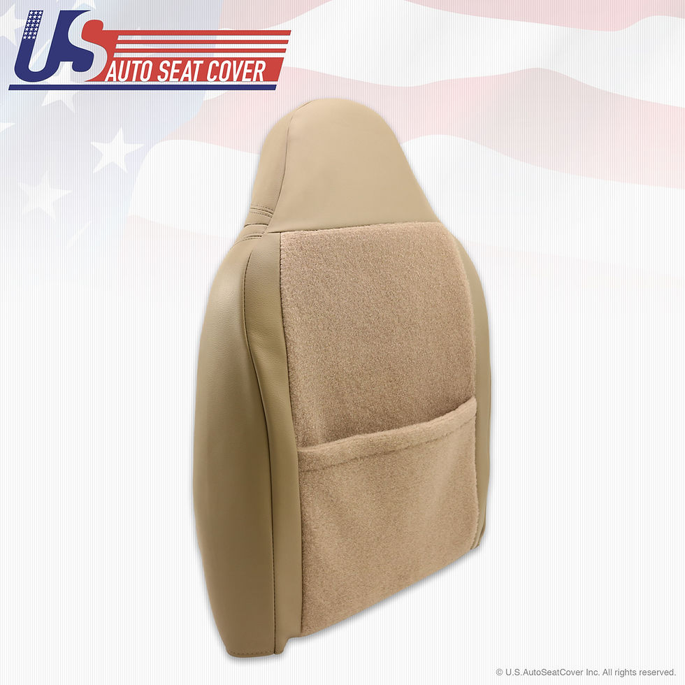 Thumbnail: 2000 Ford F250 350 Lariat Front Driver Side Top & Bottom Leather seat Covers Tan