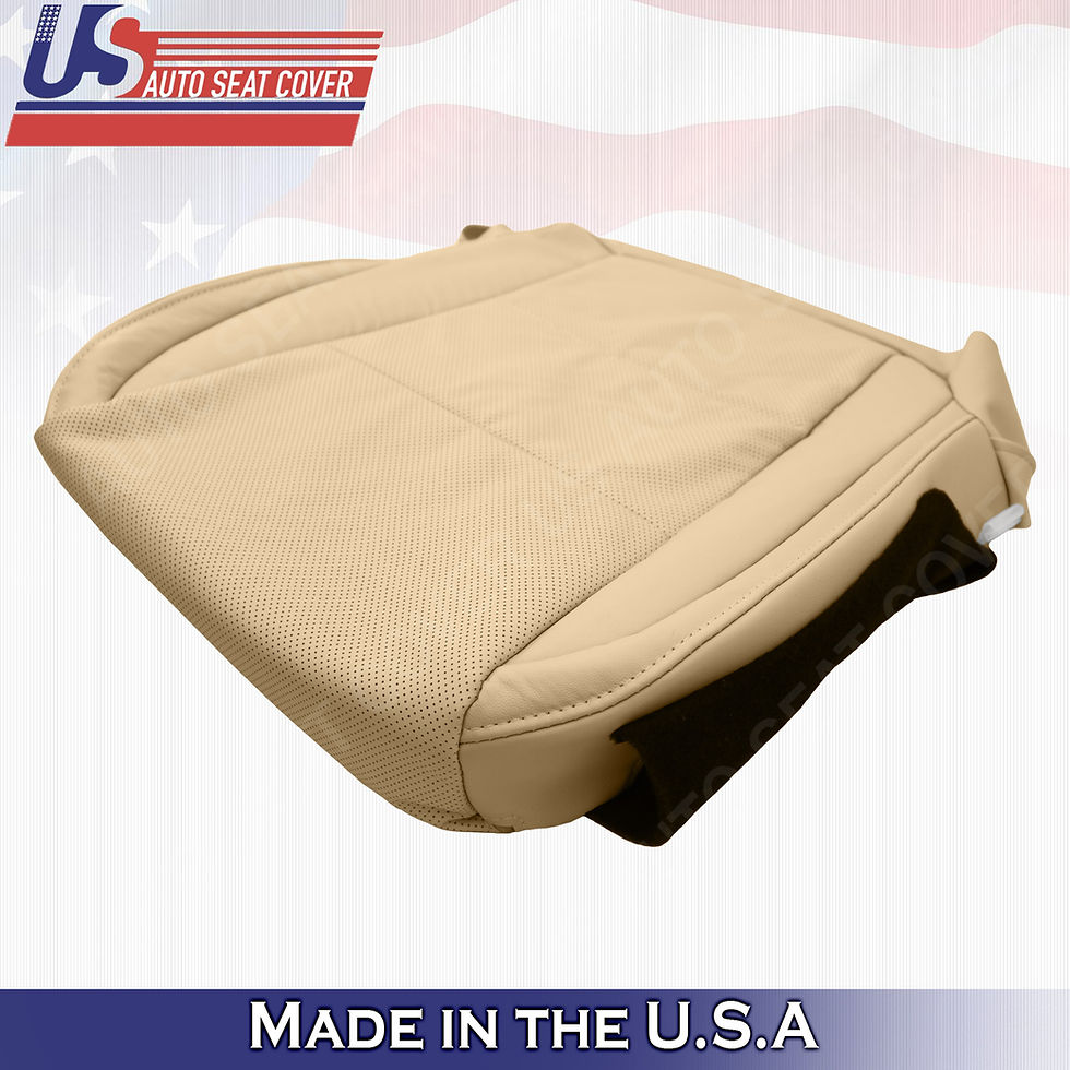 Thumbnail: Fits Driver & Passenger Lexus ES350 Perforated leather bottom seat cover tan