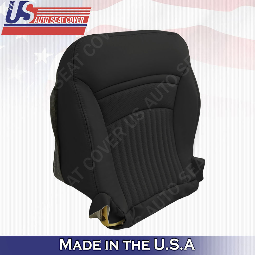 Thumbnail: 1997-2004 Chevorlet Corvette Driver Passenger Bottom Leather Seat Cover Black