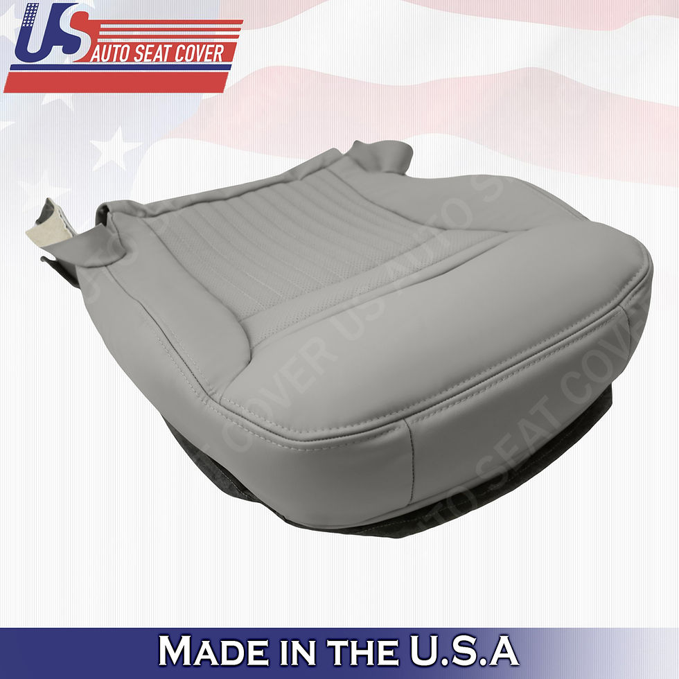 Thumbnail: 1997-2004 Chevorlet Corvette Driver Bottom Leather Seat Cover Gray