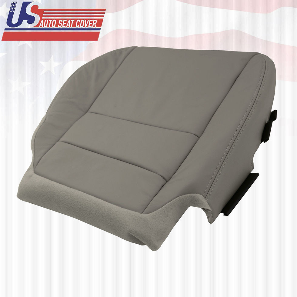 Thumbnail: For 2007- 2012 Acura MDX Driver Bottom Leather Seat Cover in shade GRAY