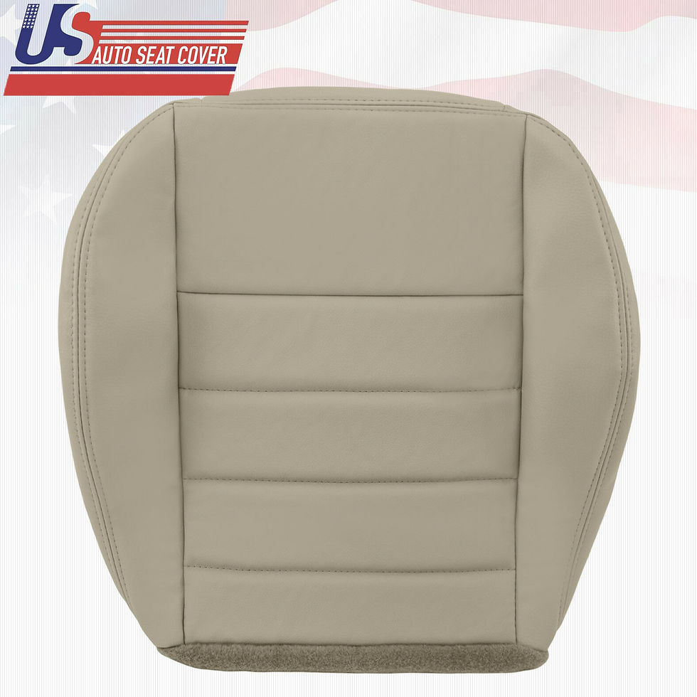 2006-2010 Dodge Charger- SE R/T SXT- Driver Bottom Leather Seat Cover Tan