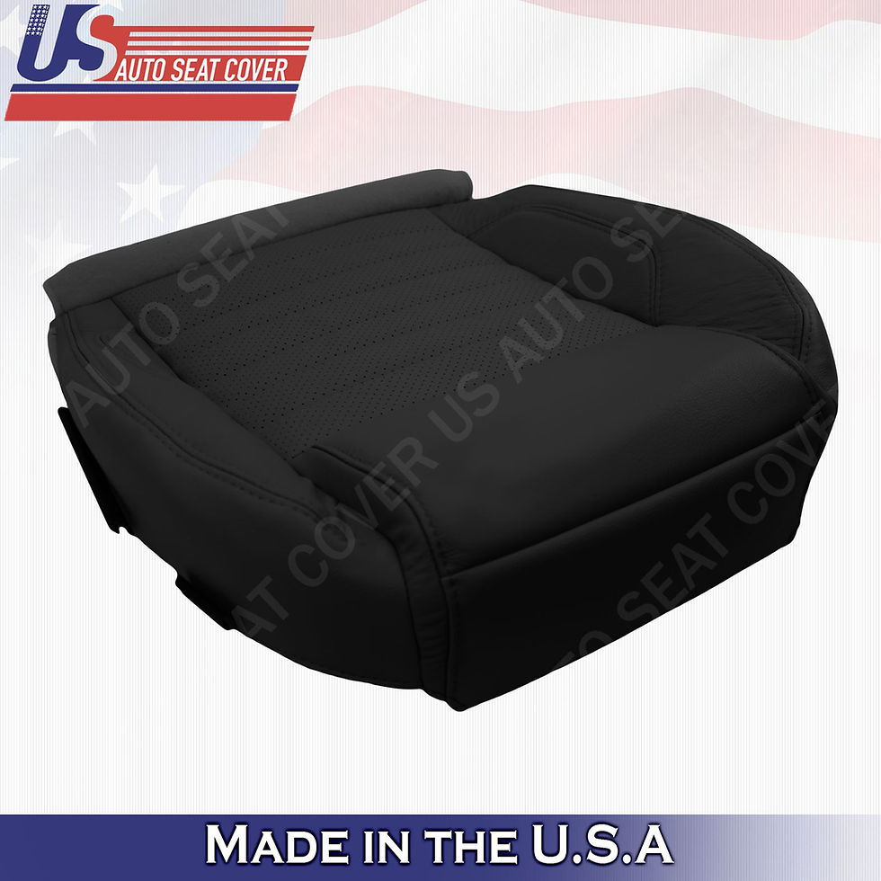 Thumbnail: 2010 to 2014 Ford Mustang GT Passenger Bottom Perforated Leather Sea Cover Black