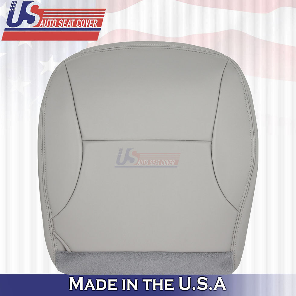 Thumbnail: 1997 1998 Ford F150 Lariat Driver/Passenger Bottom Leather Seat Covers Gray