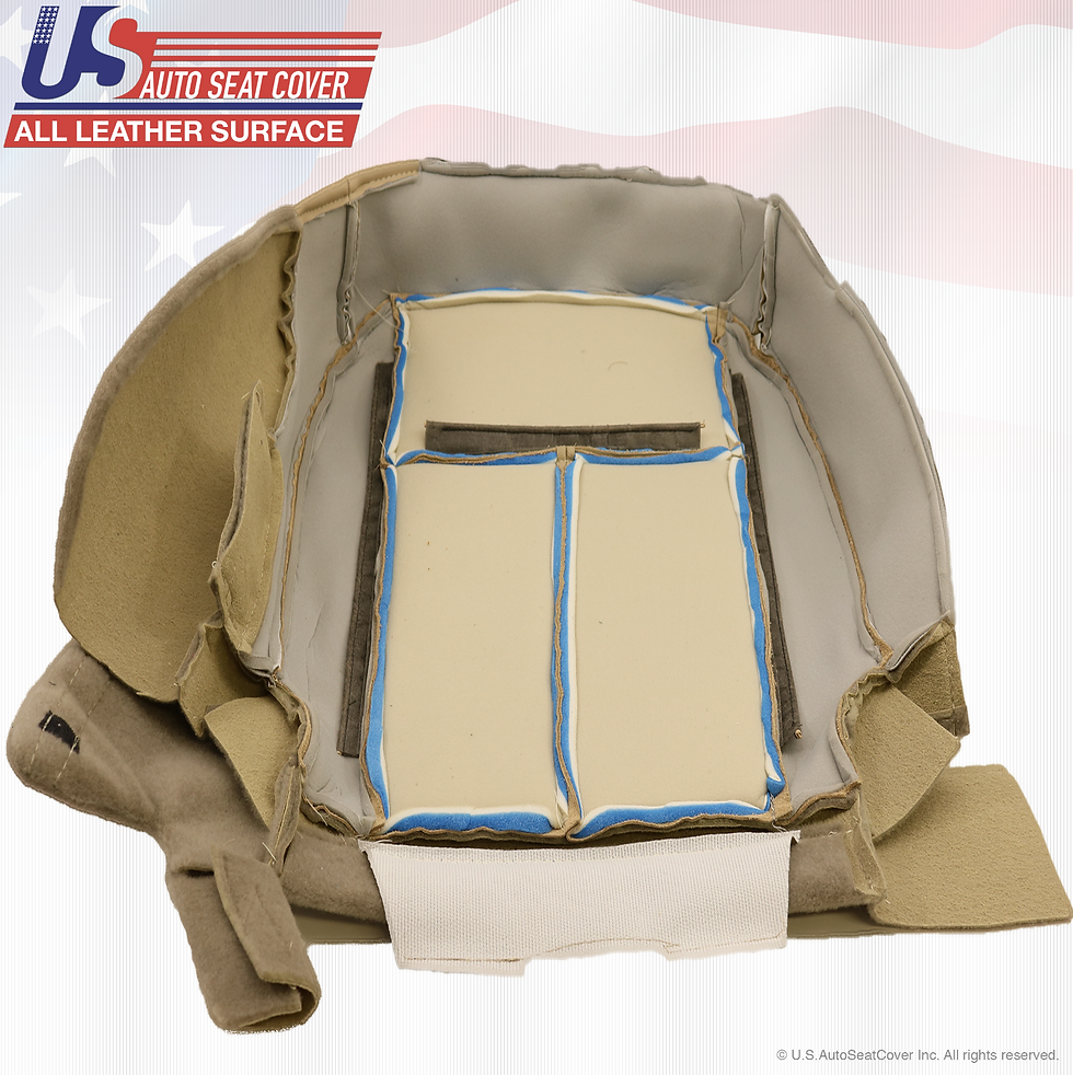 Thumbnail: 2007-2014 Ford Expedition Both Driver\ Passenger Bottom Leather Seat-Cover Tan