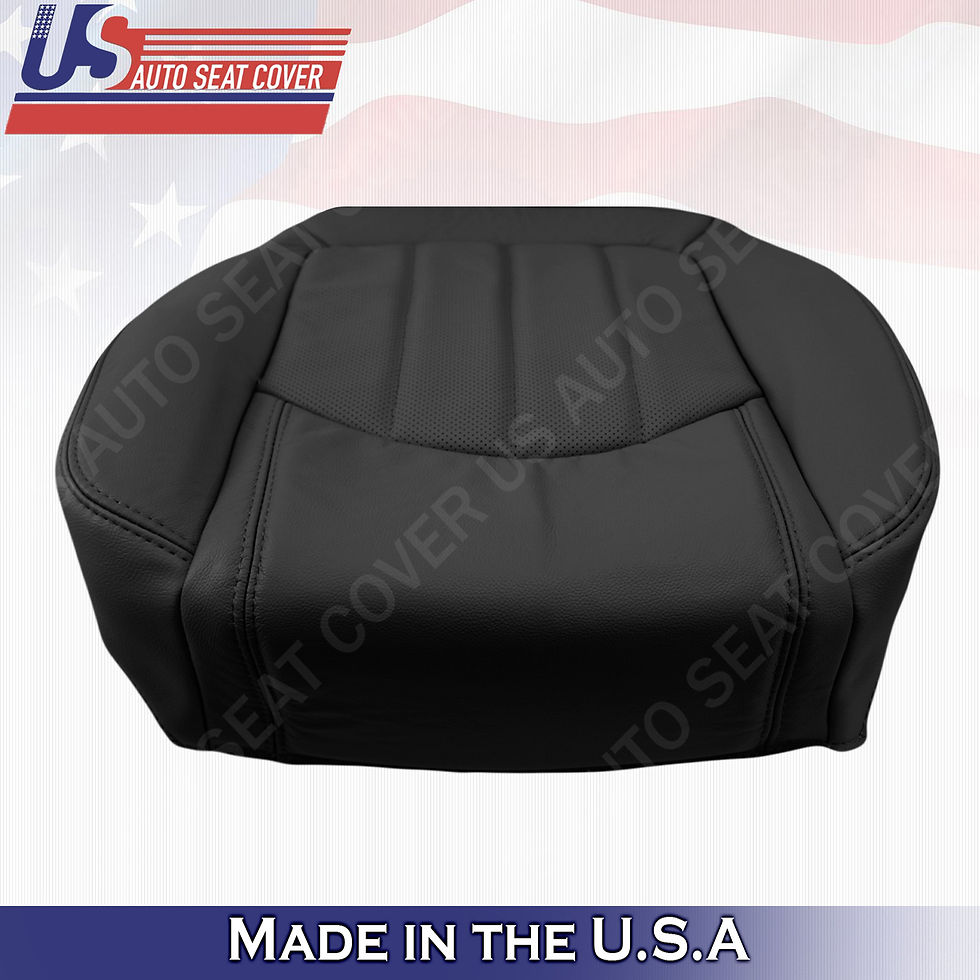 Thumbnail: 2008 -2012 Buick Enclave Driver Bottom Perforated Leather Seat Cover Black
