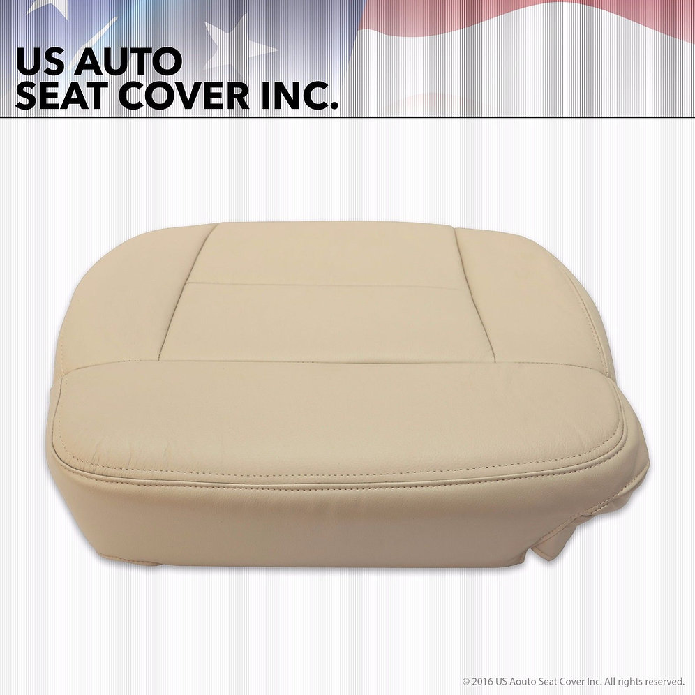 2004 Ford F150 Leather Bottom Seat Covers - Driver & Passenger - Light Parchment Tan