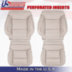 2014-2019 GMC Yukon Denali Driver/Passenger Set Leather Seat Cover Lt Tan