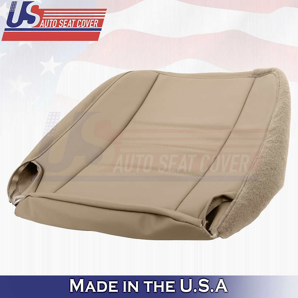 Thumbnail: 1997-2006 Jeep Wrangler Driver Bottom Leather seat Cover Tan