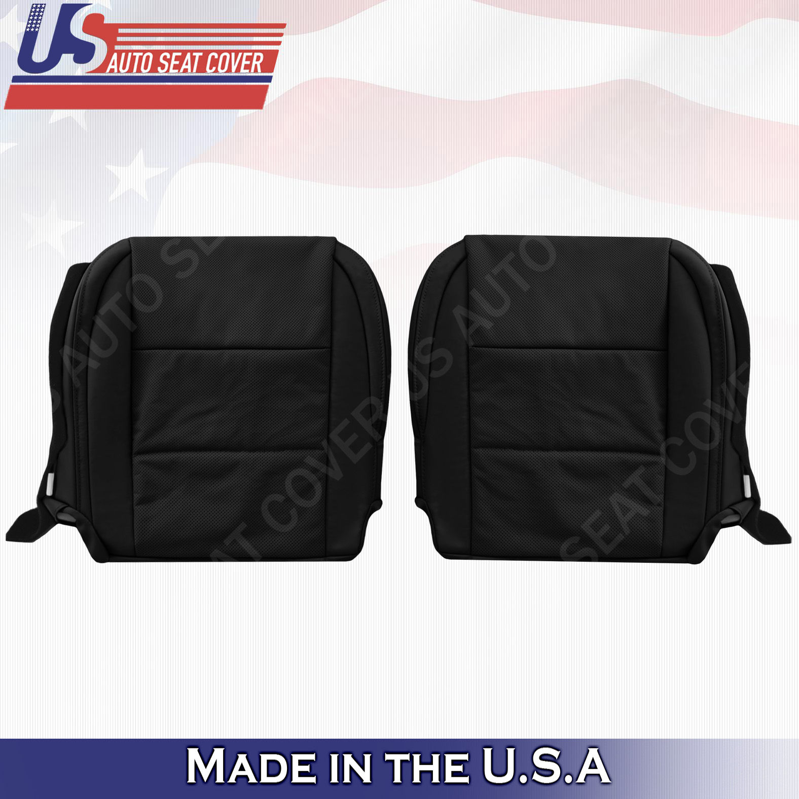 For Driver/Passenger Lexus ES350 Perforated Leather Bottom Seat Cover Black