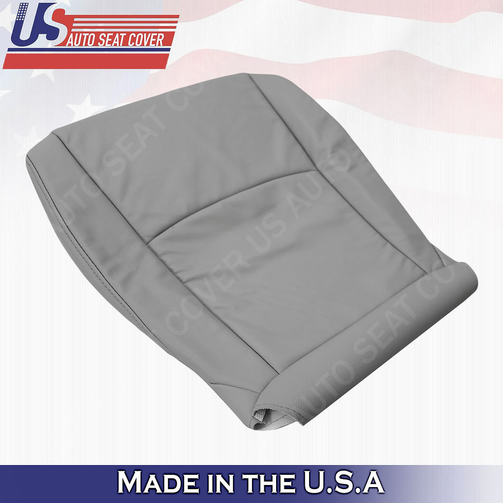Thumbnail: 2004-2013 Toyota Highlander Driver & Passenger Bottom Leather Seat Cover Gray