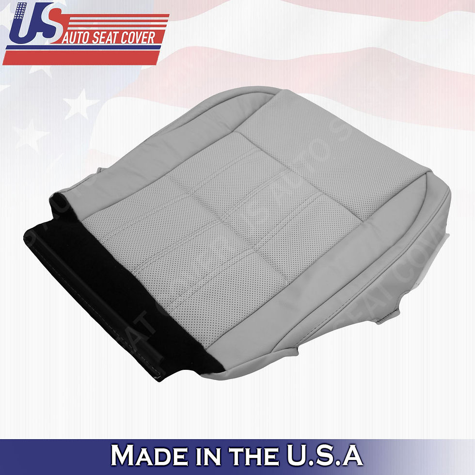 Thumbnail: For 2016-2018 Lexus ES350 Passenger Bottom Leather Seat Cover Gray