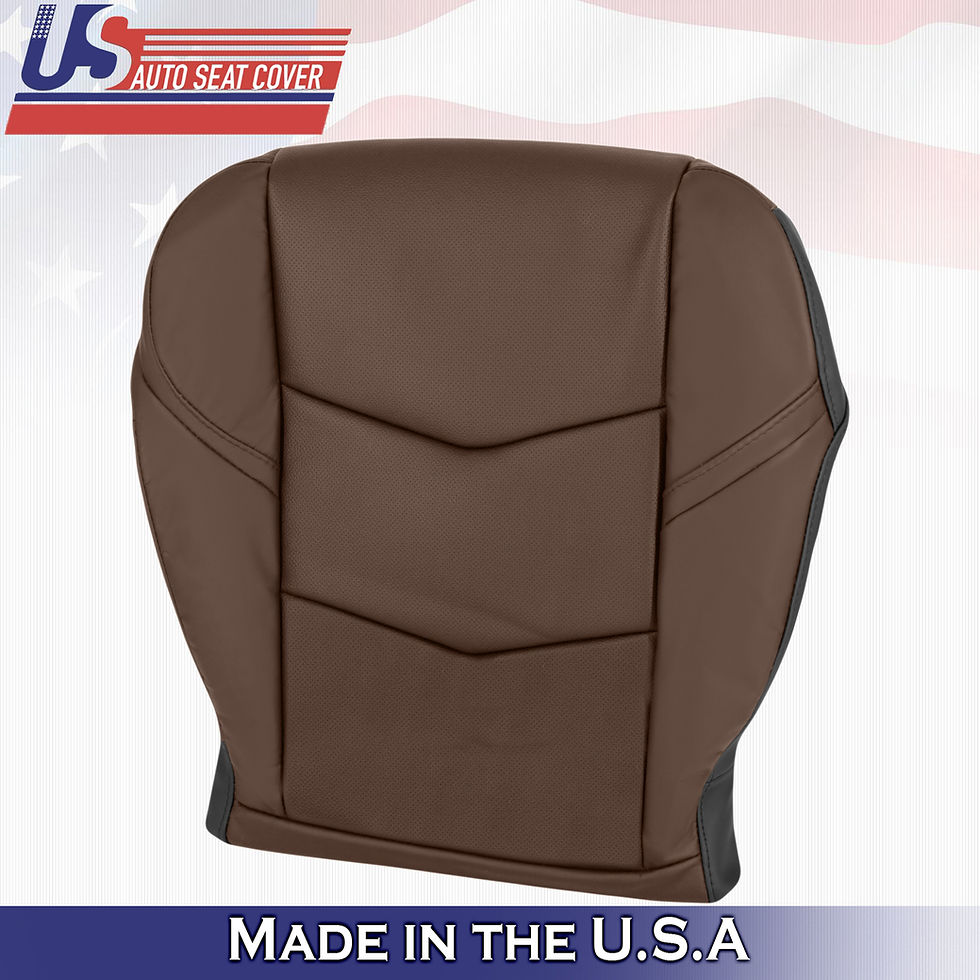 Thumbnail: 2015-2020 Cadillac Escalade Passenger Bottom Leather Seat Cover Brown