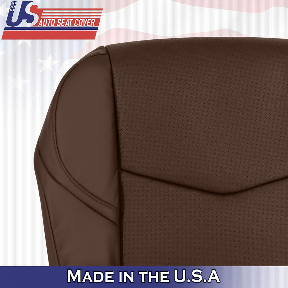 Thumbnail: 2015-2020 Cadillac Escalade Passenger Bottom Leather Seat Cover Brown