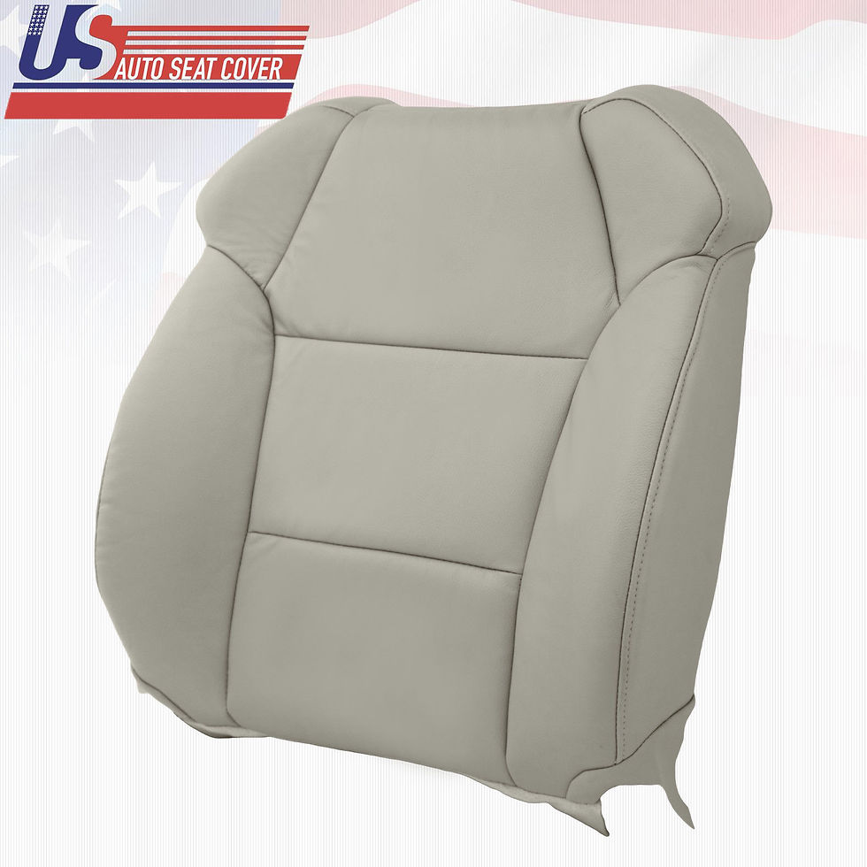 Thumbnail: 2007-2012 Acura MDX Driver Top Replacement Genuine Leather Seat Cover Gray