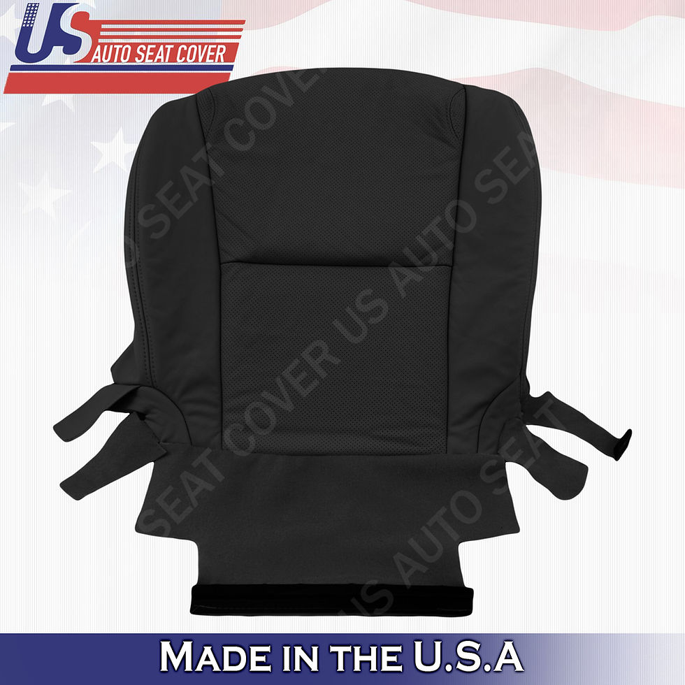 Thumbnail: For 2006-2011 Lexus GS350 Front Bottoms Perforated Leather Seat Cover Black