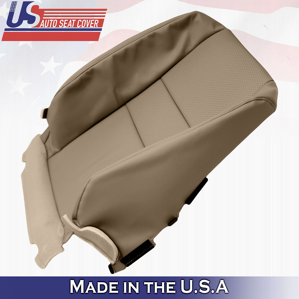 Thumbnail: 2005-2008 Acura RL Driver & Passenger Top Leather Seat cover Tan --Perforated