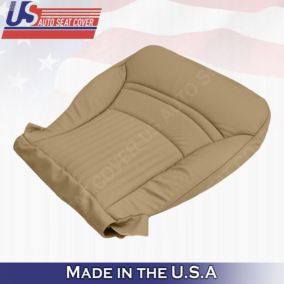 Thumbnail: 1997-2004 Chevorlet Corvette Driver Passenger Bottom Leather Seat Cover Tan